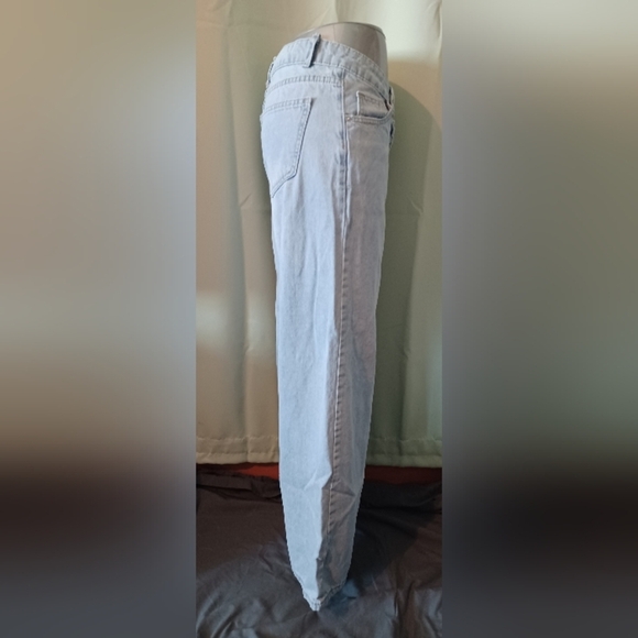 A SHEIN Blue Wide Leg Drop Waist Jeans - Picture 7 of 9